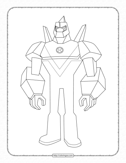 ben 10 diamondhead pdf colouring pages