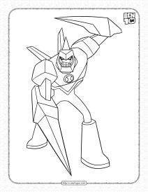 ben 10 diamondhead reboot coloring pages