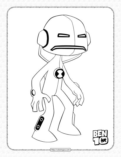 ben 10 echo echo pdf coloring page for kids