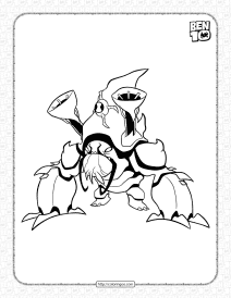 ben 10 ultimate arctiguana coloring page