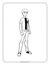 ben ten alien force coloring page