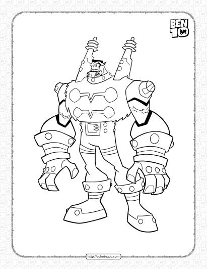 ben ten dr viktor coloring sheet