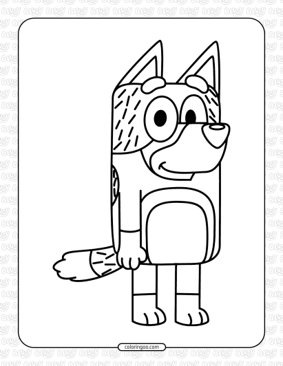 bluey bandit coloring pages