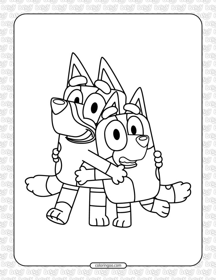 bluey bingo besty coloring page