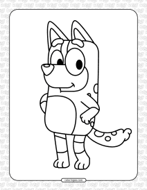 bluey chilli coloring pages