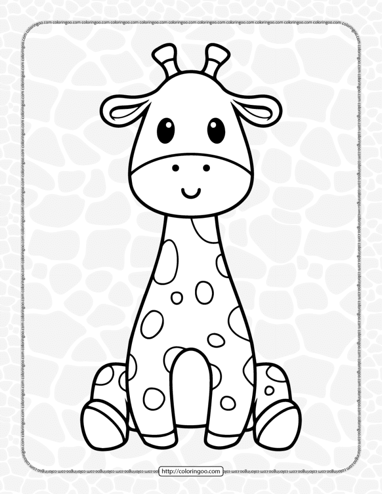 cute baby giraffe coloring pages