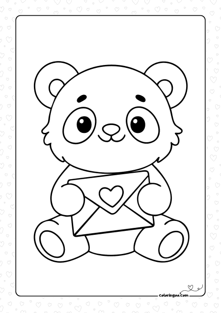 cute panda for valentines day