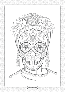 day of the dead woman sugar skull