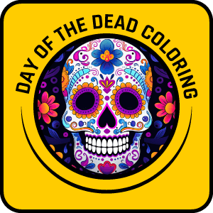 day of the dead yellow button