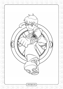 free ben 10 coloring sheet