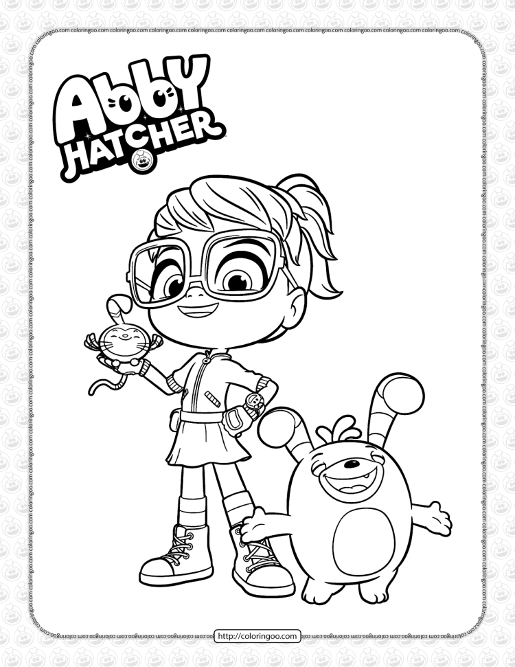 free printable abby hatcher pdf coloring book