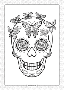 free printable sugar skull coloring pages