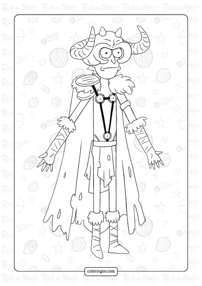 free rick and morty coloring pages