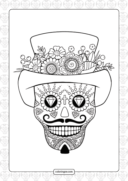 free sugar skull coloring