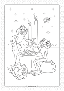 free the princess and the frog coloring pages