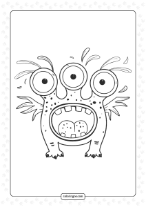 gaping monster coloring page