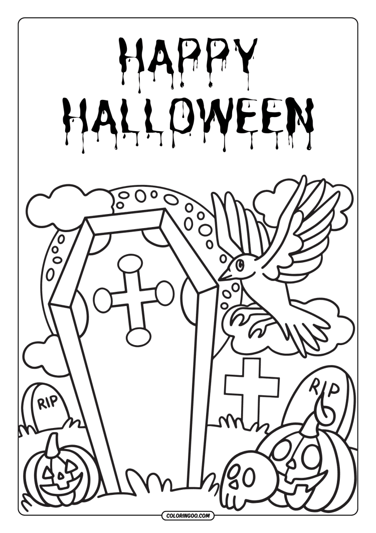 happy halloween coloring pages 07