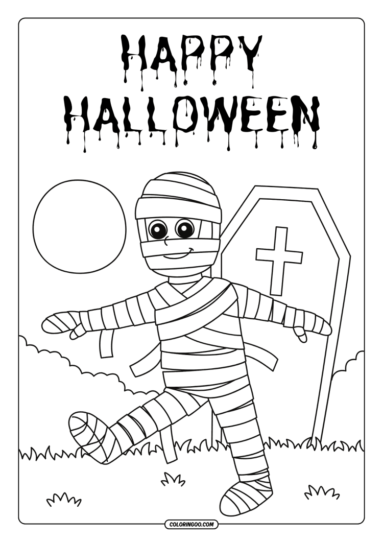 happy halloween coloring pages 11