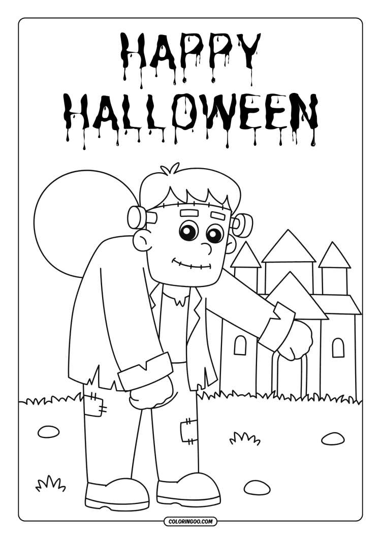 happy halloween coloring pages 13