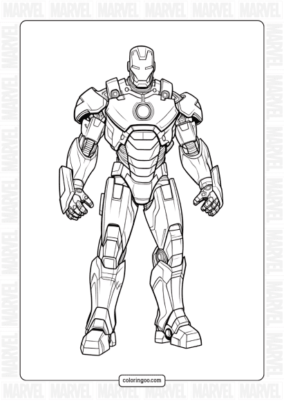 iron man coloring sheet