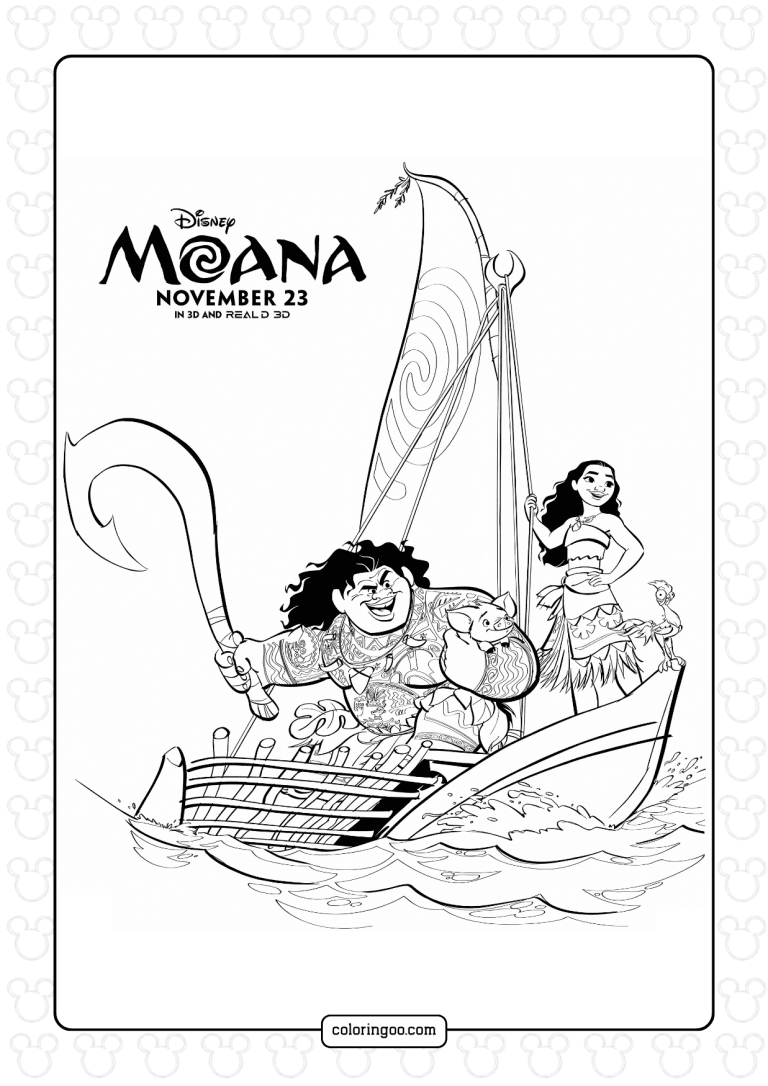 Disney Moana Coloring Pages