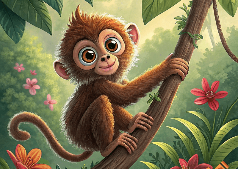 monkey coloring pages banner