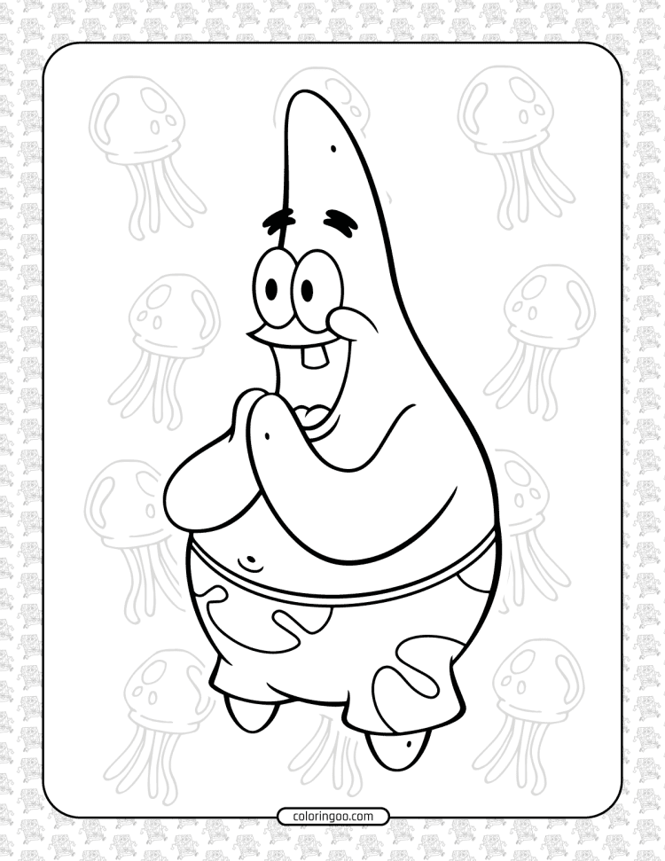 patrick star coloring pages