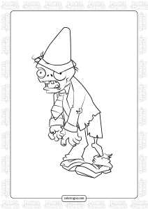 plants vs zombies conehead coloring page