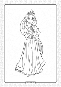 princess rapunzel coloring page