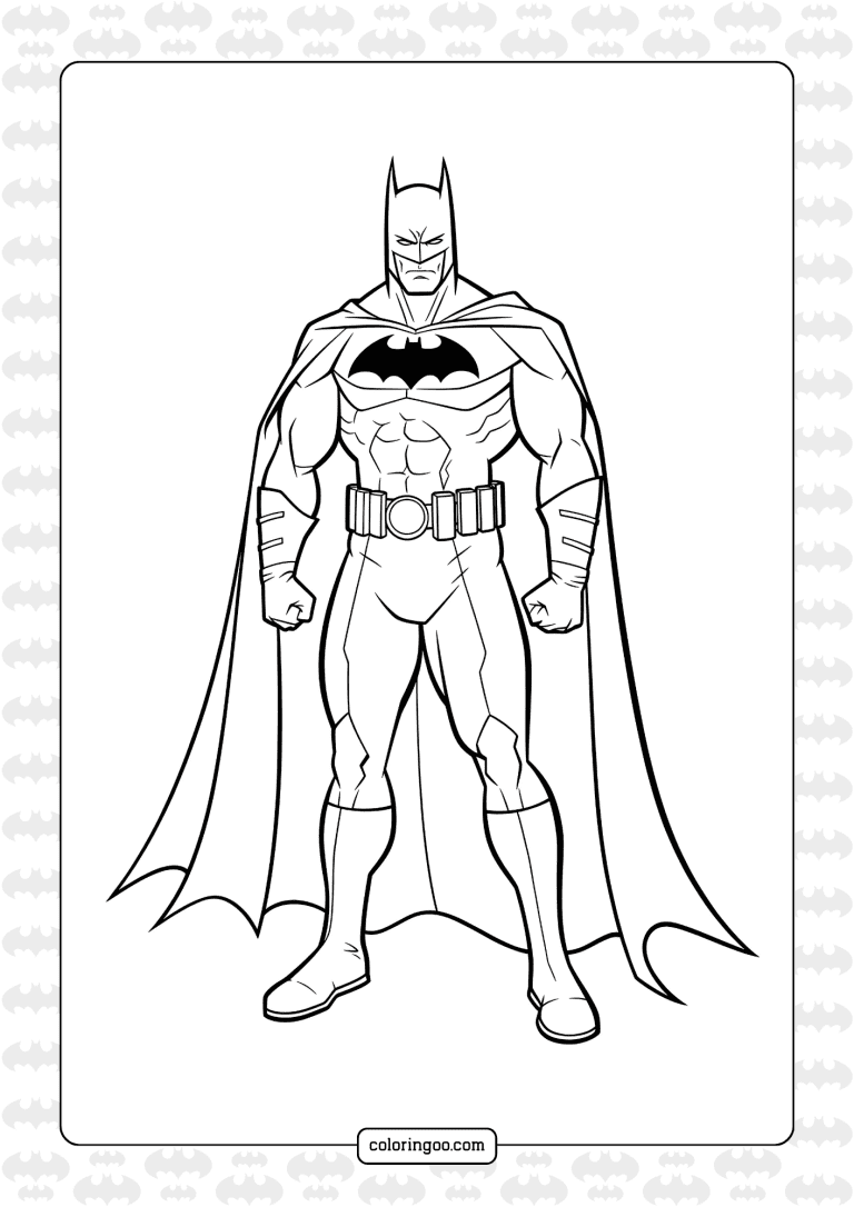 Printable Cute Batman Coloring Pages For Kids