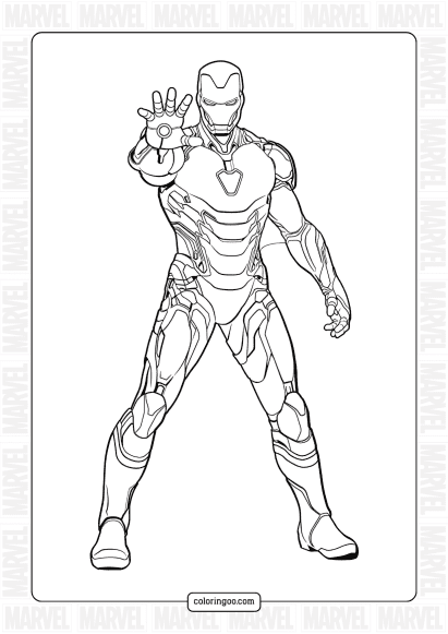 printables iron man coloring pages