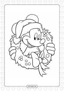 printables mickey mouse christmas coloring