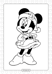 printables minnie mouse christmas coloring