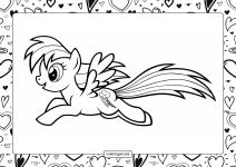 rainbow dash flying coloring page