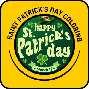 saint patricks day yellow button