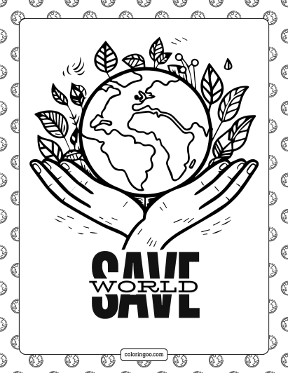 save the world coloring page