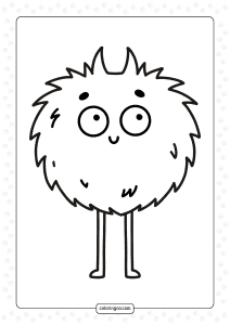 simple monster coloring page