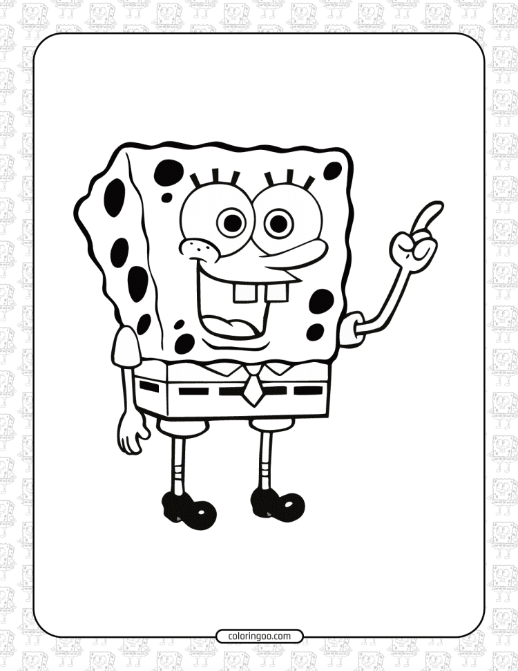 simple spongebob coloring sheet