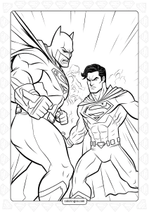 superman and batman coloring page