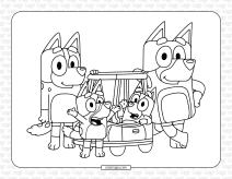 the bluey family coloring pages