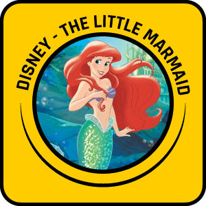 the little mermaid yellow button