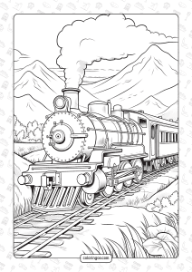 train coloring sheet