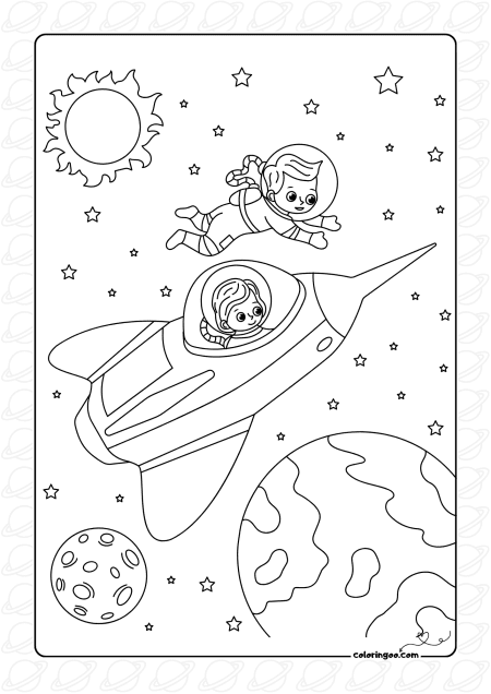 two friends in space