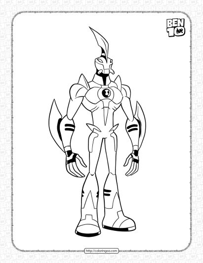 way big ben 10 reboot coloring page